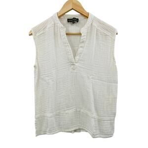 Michael Stars white gauze sleevless top